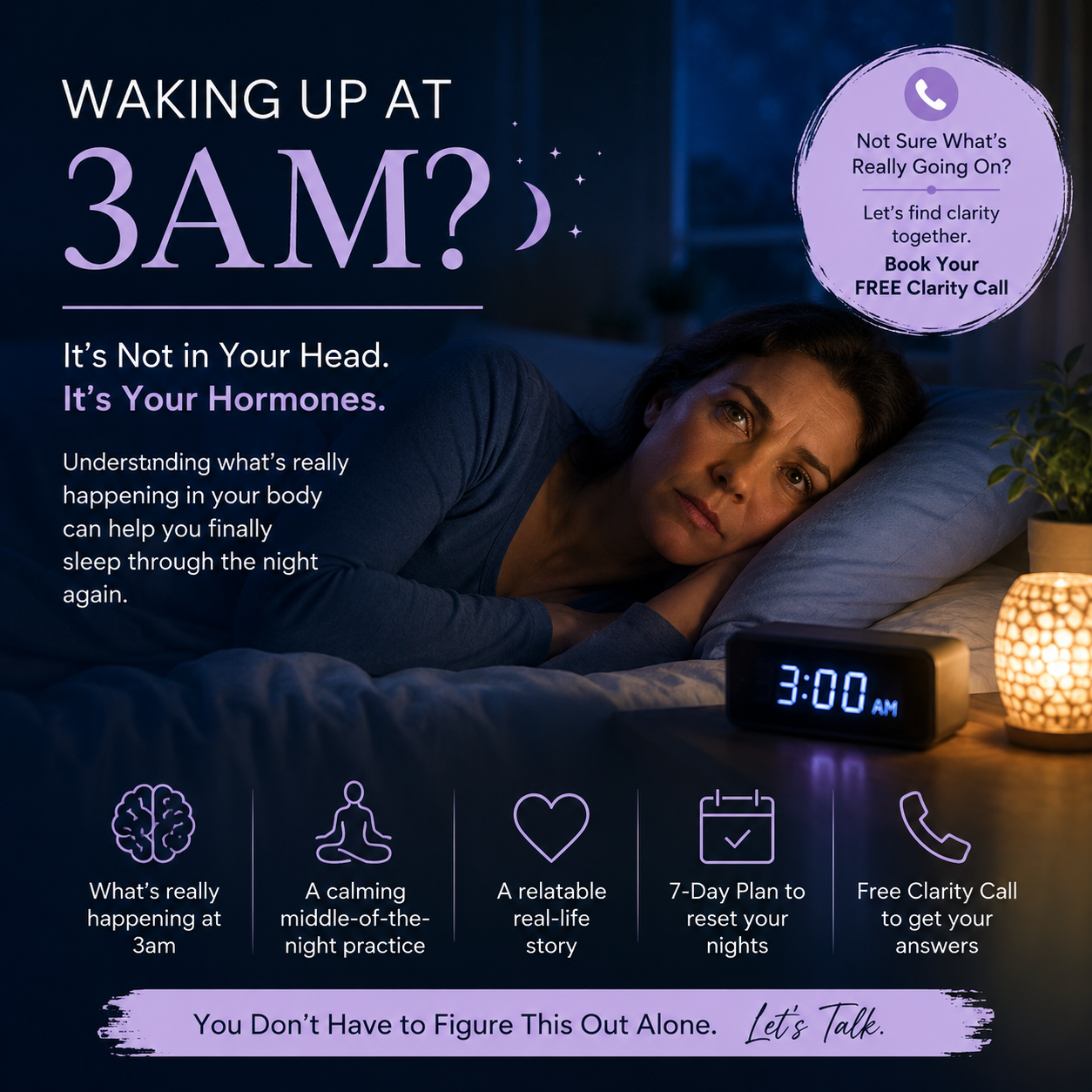 Waking up at 3am — it's not in your head, it's your hormones. Understanding what's really happening in your body can help you sleep through the night again.